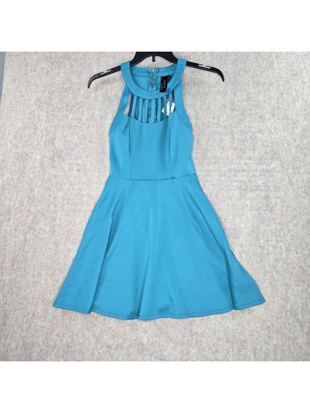 Trixxi Blue Fit & Flare Sleeveless Halter Dress Size 5
